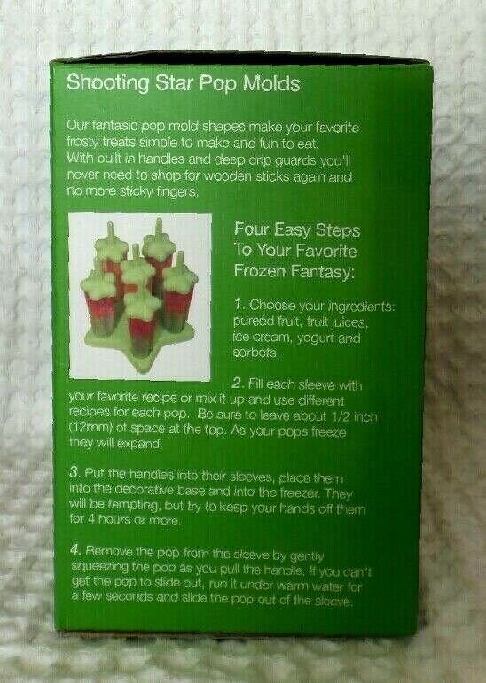 Tovolo Shooting Star Ice POP MAKER MOLDS Set of 6 with Tray STAR SHAPE New - Fresh Stock Dated February 2026