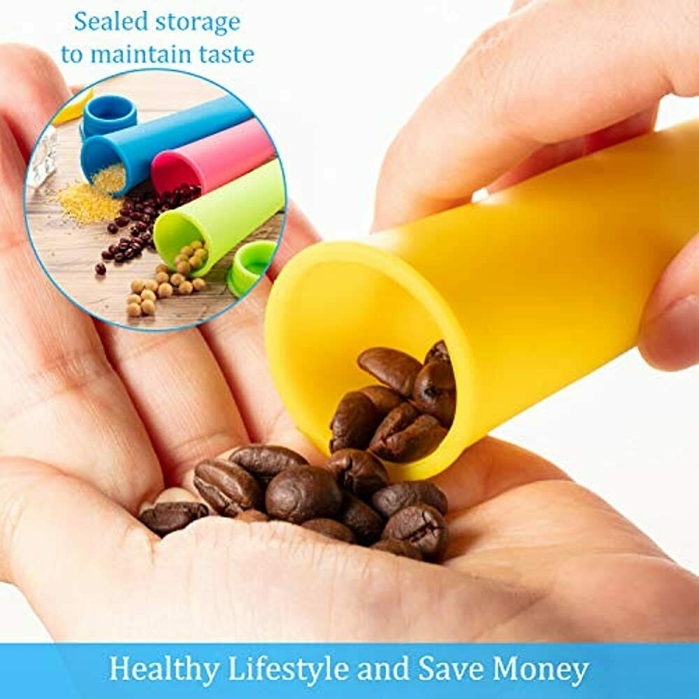 16 Pieces Silicone Ice Pop Molds With Lid Popsicle Colorful Freeze DIY Push And - Fresh Stock Dated February 2026