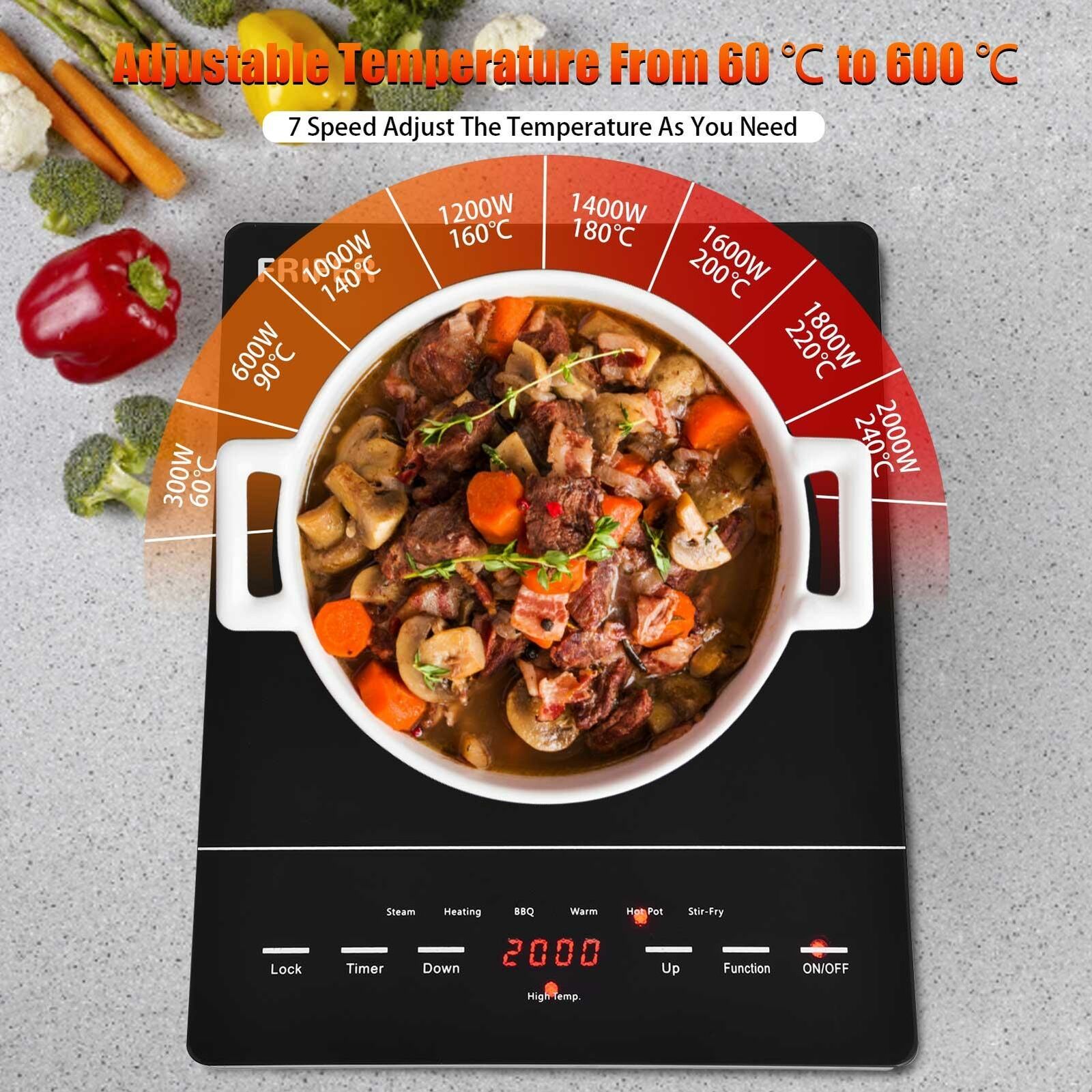Electric Cooktop Burner Infrared Ceramic Glass Hot Plate Cooking Stove 220V - Fresh Stock Dated February 2026
