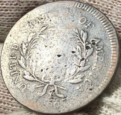 1795 HALF CENT - PLAIN EDGE, PUNCTUATED DATE, WITH POLE G+ (UNCERTIFIED) - Fresh Stock Dated December 2025