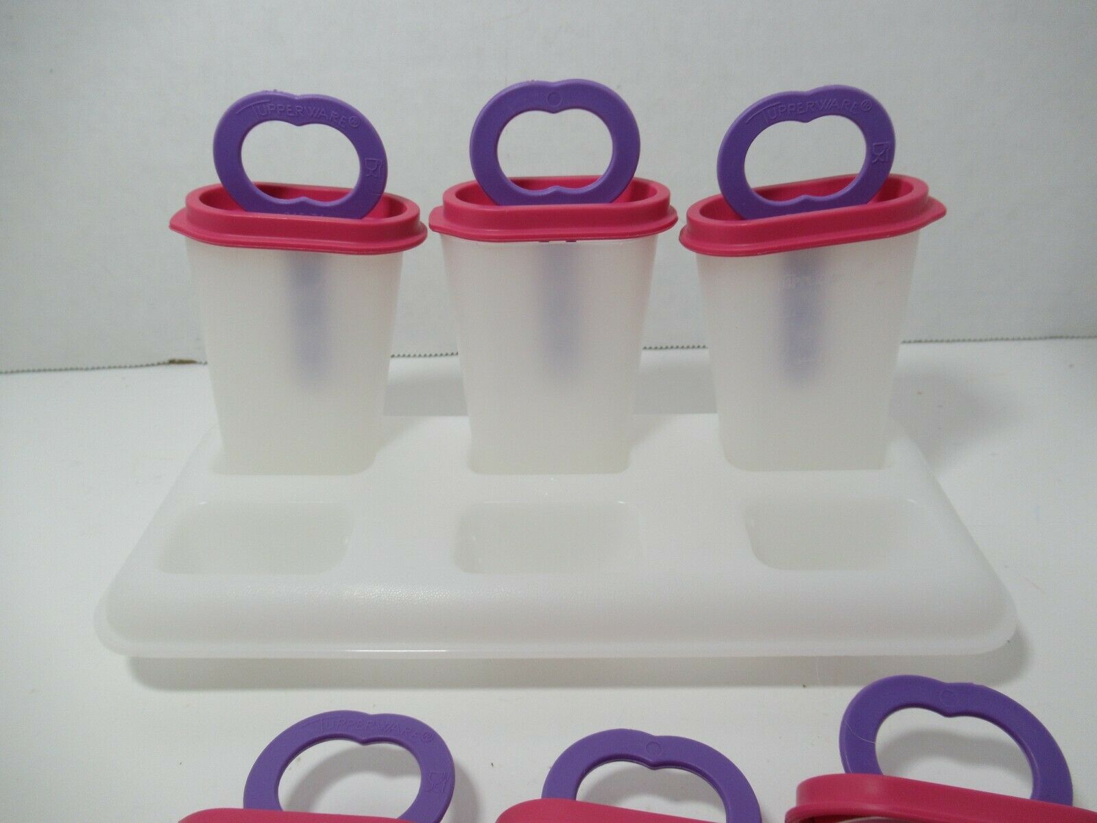 Vintage Tupperware Popsicle Mold Ice Tups pink purple - Fresh Stock Dated February 2026