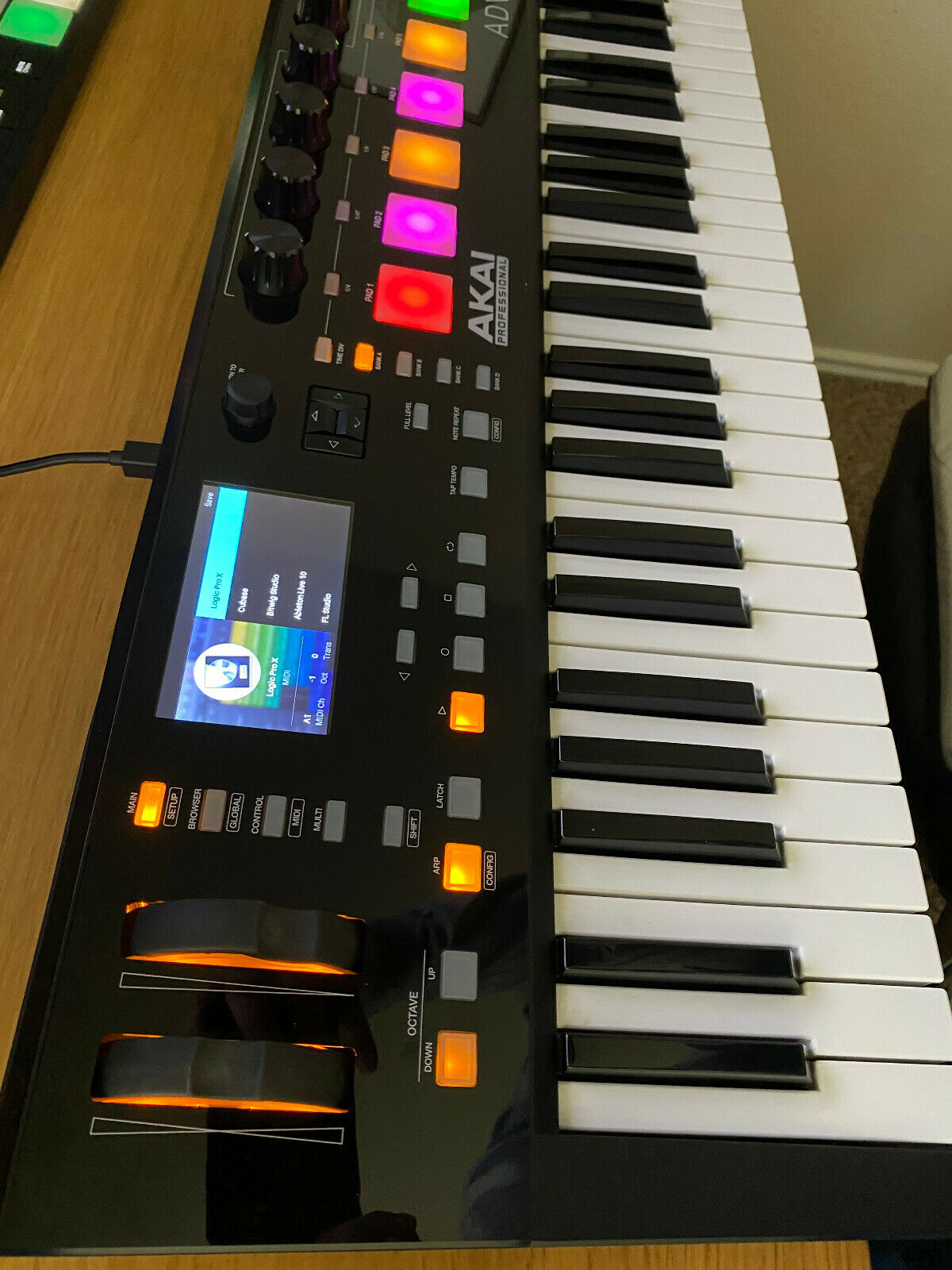 AKAI Advance 49 USB Keyboard Controller w/ USB Cable Only, used, works! AS IS! - Fresh Stock Dated December 2025