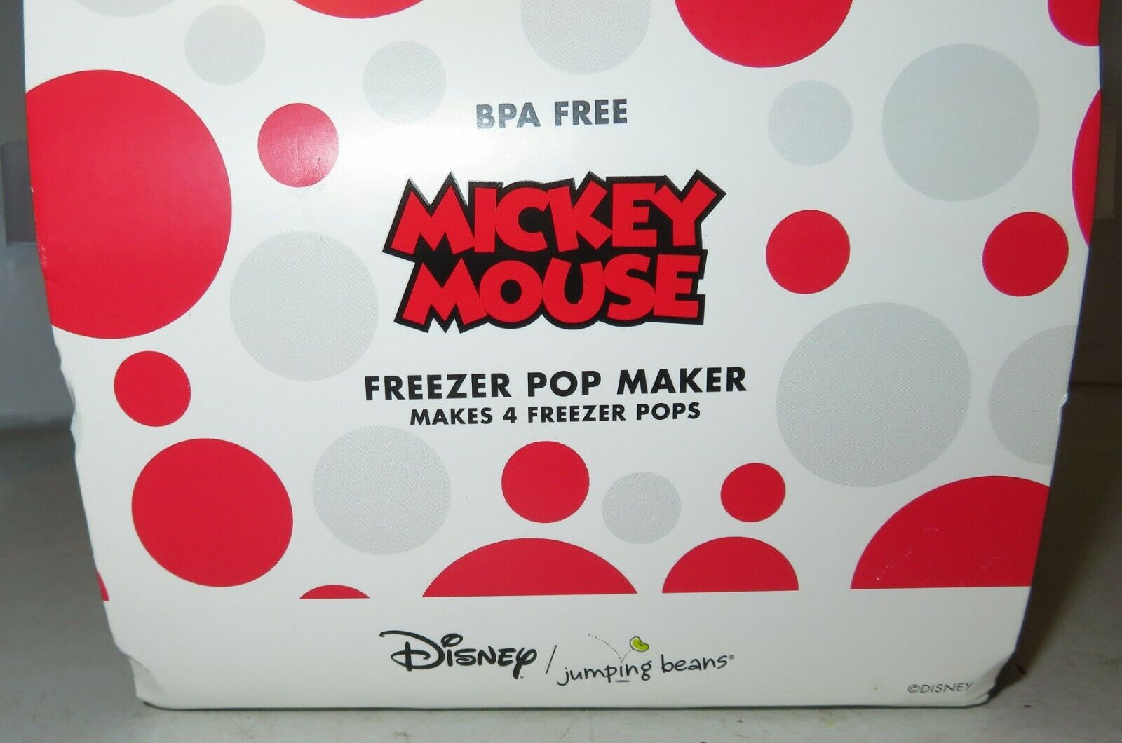 Disney Mickey Mouse Freezer Pop Maker Molds Set of 4 BPA Free New Jumping Beans - Fresh Stock Dated February 2026