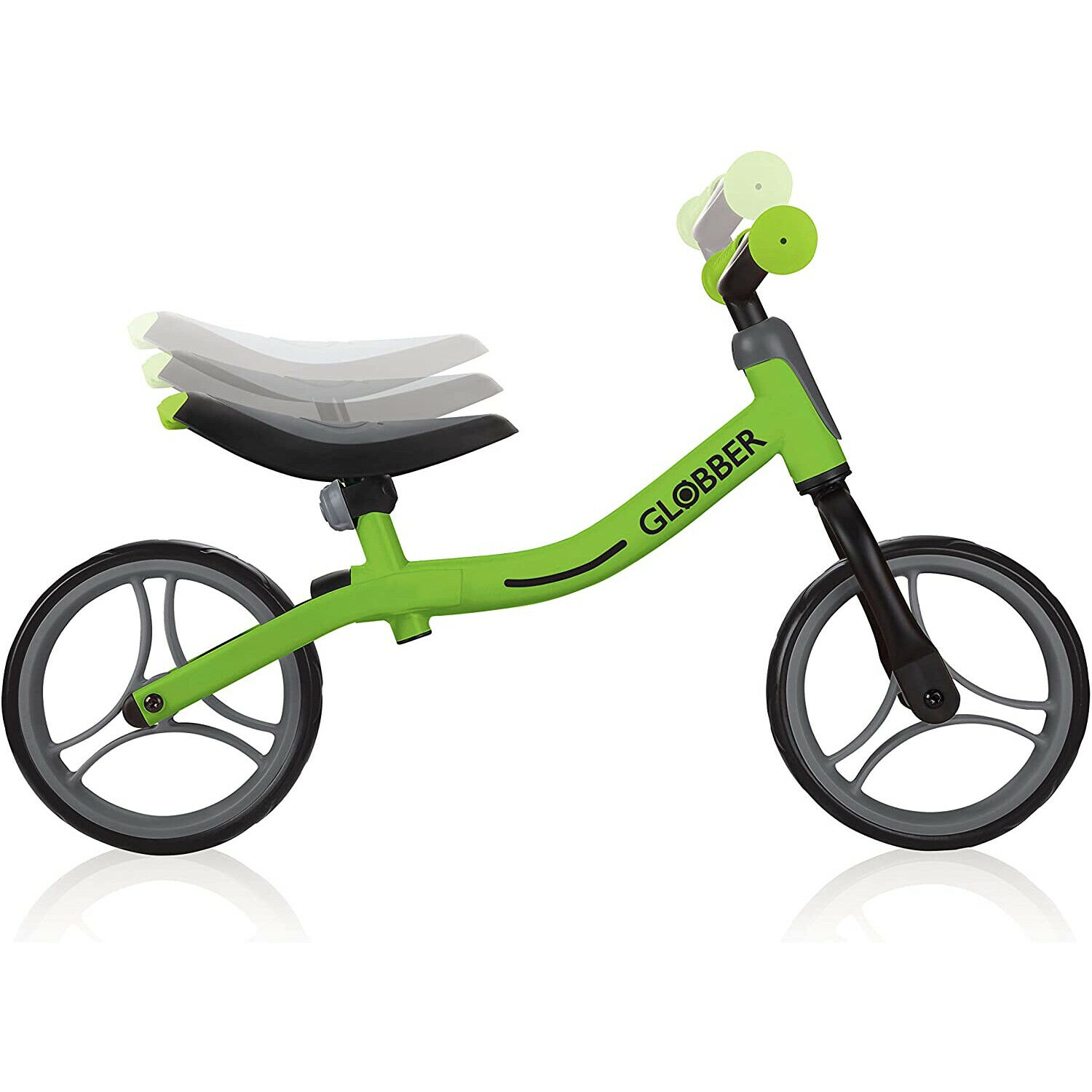 Globber GO BIKE Adjustable Balance Training Bike for Toddlers, Green & Black - Fresh Stock Dated January 2026