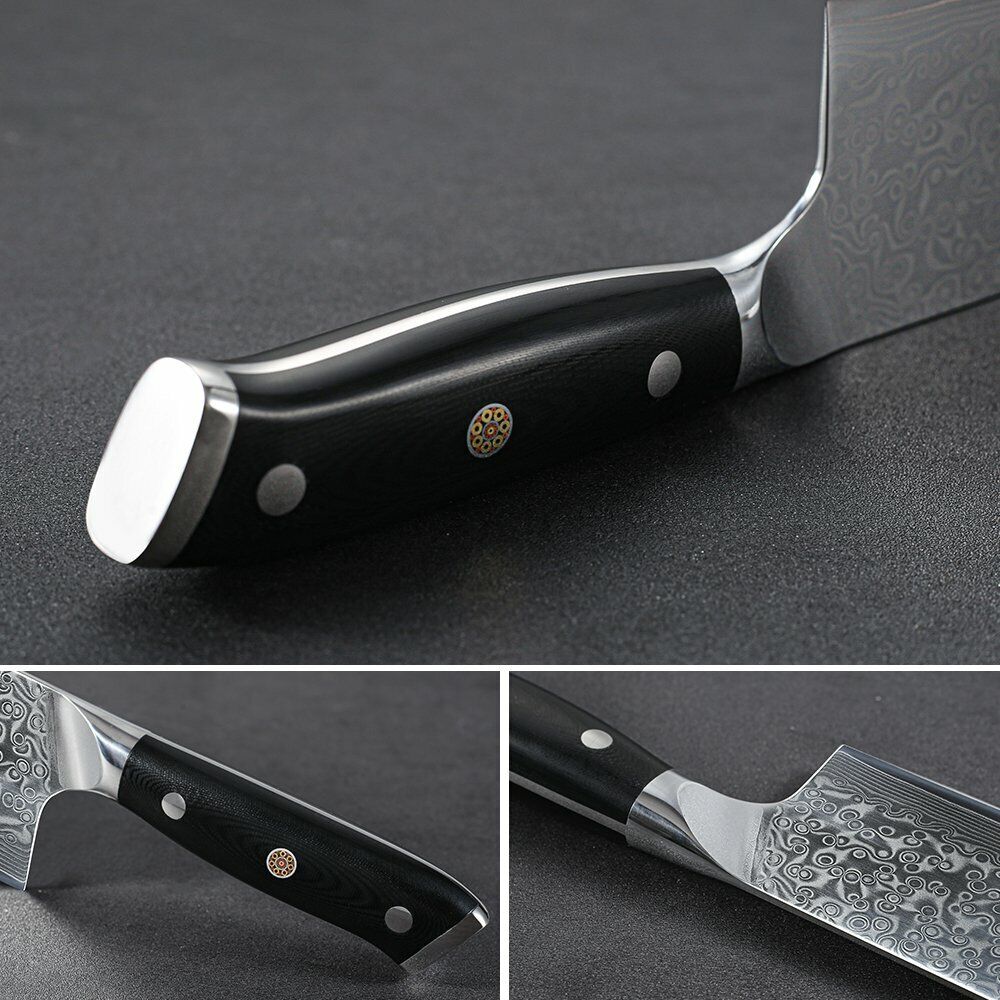 TURWHO 7inch Nakiri Knife Kitchen 67-Layer Japanese VG10 Damascus Steel Knives - Fresh Stock Dated January 2026