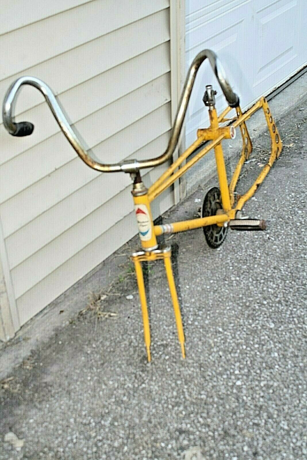 Rare Vintage Western Flyer 1950's Bike w curled handle bars 1 original tire nice - Fresh Stock Dated January 2026