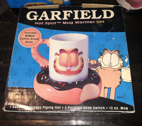 Salton Beverage Mug Warmer Garfield the Cat Hot Spot Set Donut Shape - Fresh Stock Dated February 2026