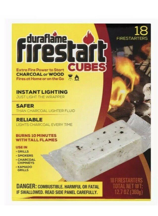 Duraflame Firestart Cubes 18 Pack Firestarters, Start Fires Fast & Easy No Mess - Fresh Stock Dated January 2026