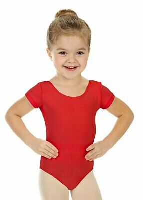Elowel Kids Girls' Basic Short Sleeve Leotard (Size 2-14 Years) Multiple Colors - Fresh Stock Dated December 2025