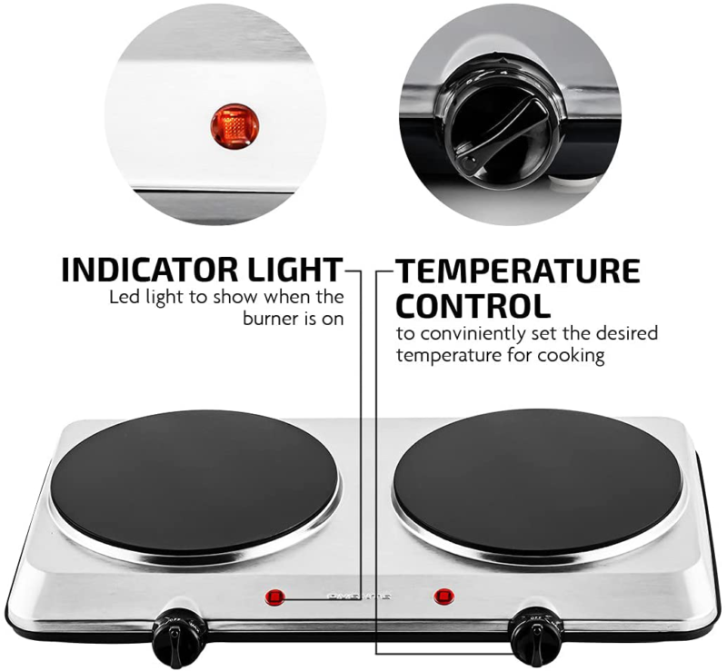 Estufa Electrica para Cocina Portatil 2 Hornillas Estufas Electricas Portatiles - Fresh Stock Dated February 2026