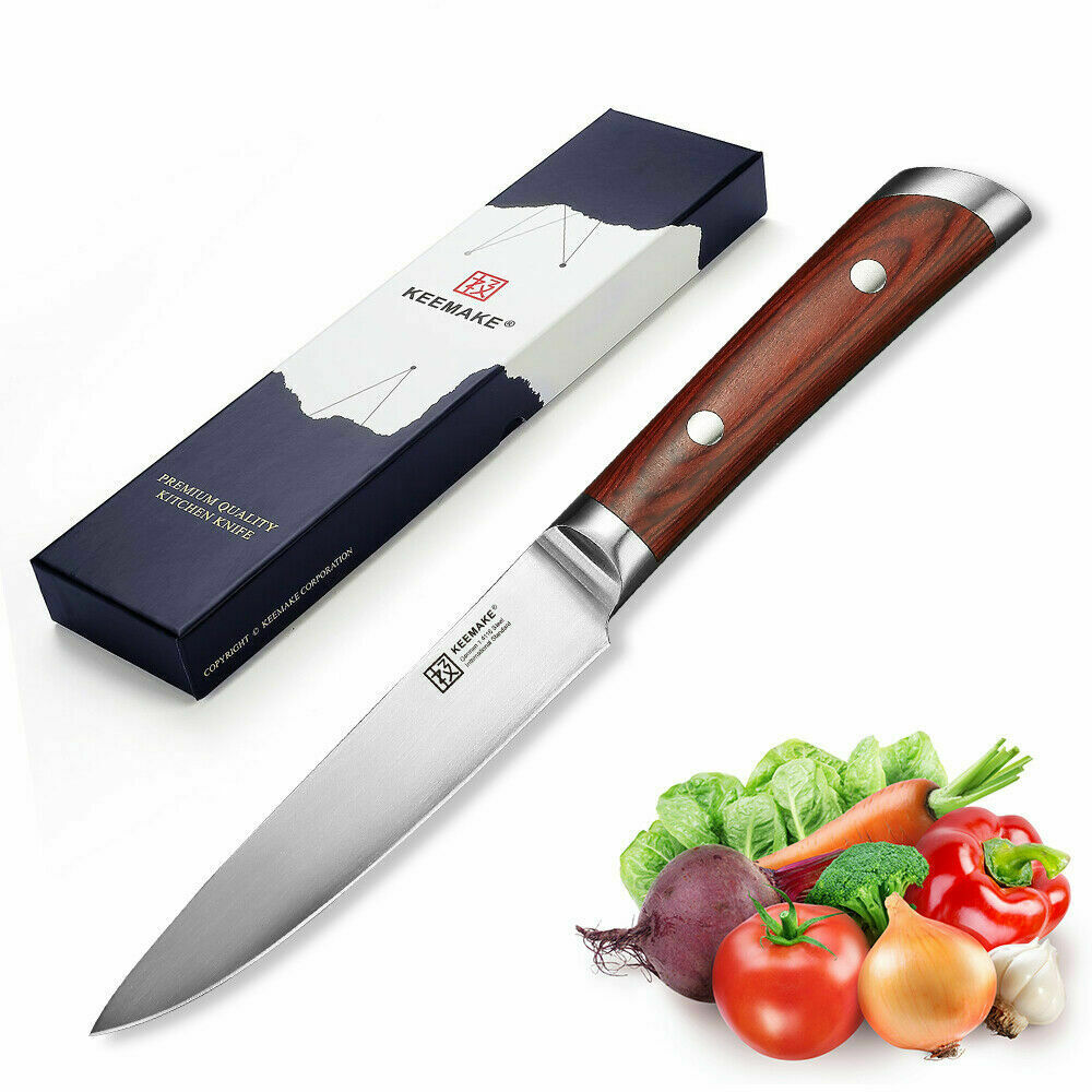 5 Inch Chef's Utility Knife German Stainles Steel Fruit Paring Peeling Knife - Fresh Stock Dated February 2026