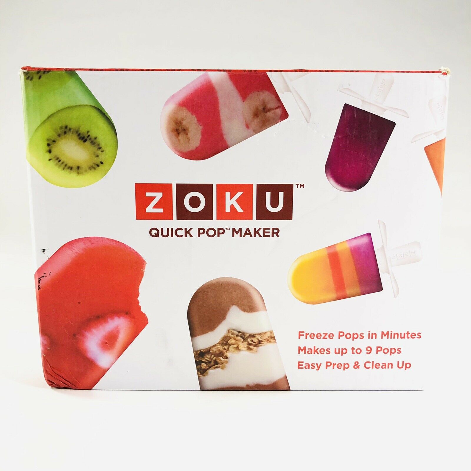 Zoku Triple Quick Pop Maker Three Popsicles, 6 Popsicle Sticks & 6 Drip Guards - Fresh Stock Dated February 2026