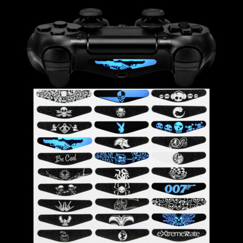60 Pcs Light Bar Decal Stickers Reusable Decals Skin for PS4 Slim Pro Controller - Fresh Stock Dated February 2026