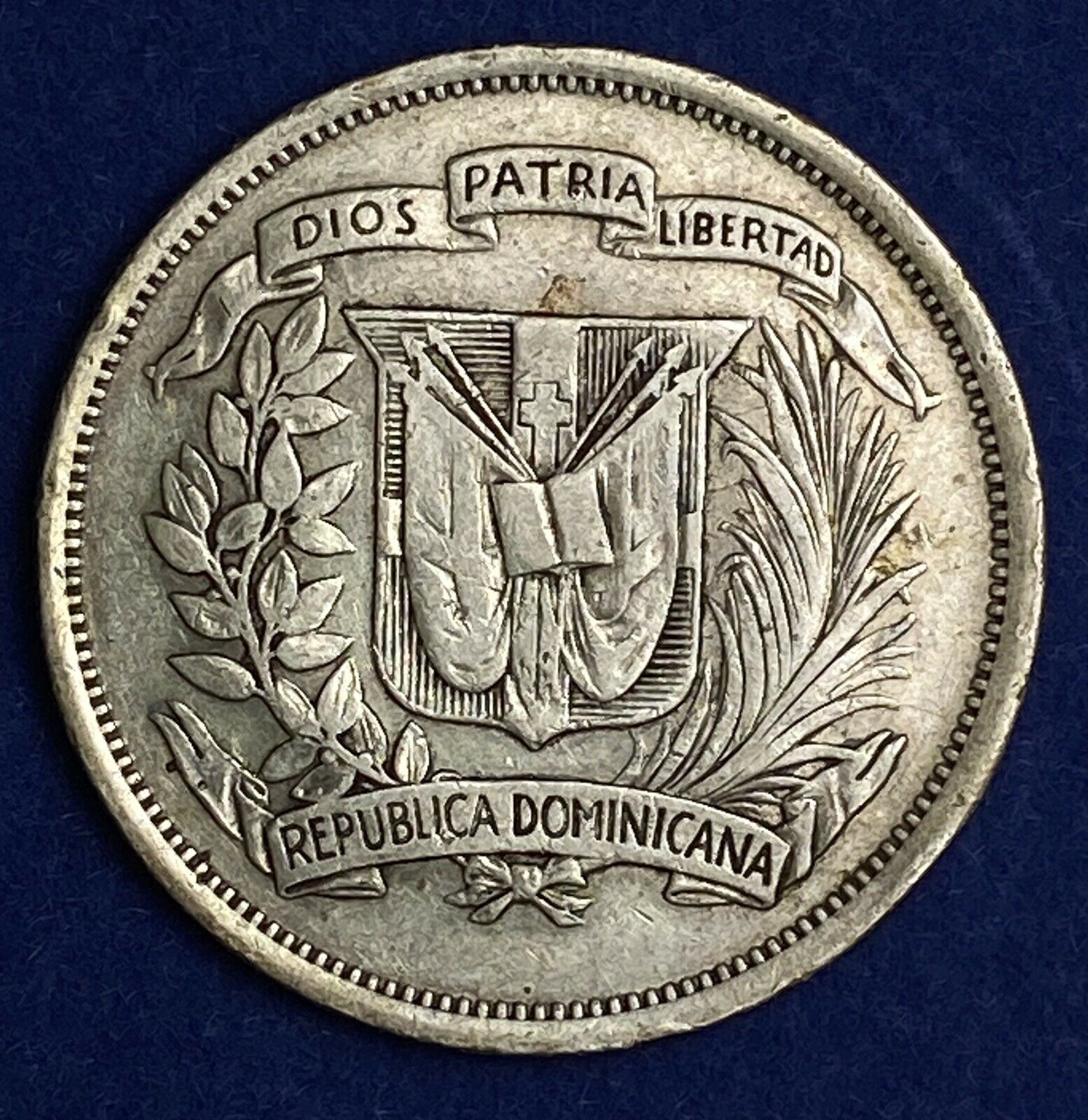 Dominican Republic 1937 1/2 Peso Silver VF - Fresh Stock Dated December 2025