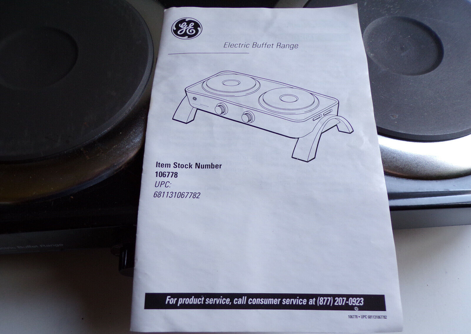 GE General Electric 2 Burner Electric Buffet Range with Paperwork & Original Box - Fresh Stock Dated February 2026