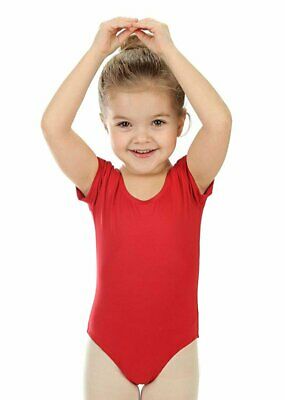 Elowel Kids Girls' Basic Short Sleeve Leotard (Size 2-14 Years) Multiple Colors - Fresh Stock Dated December 2025