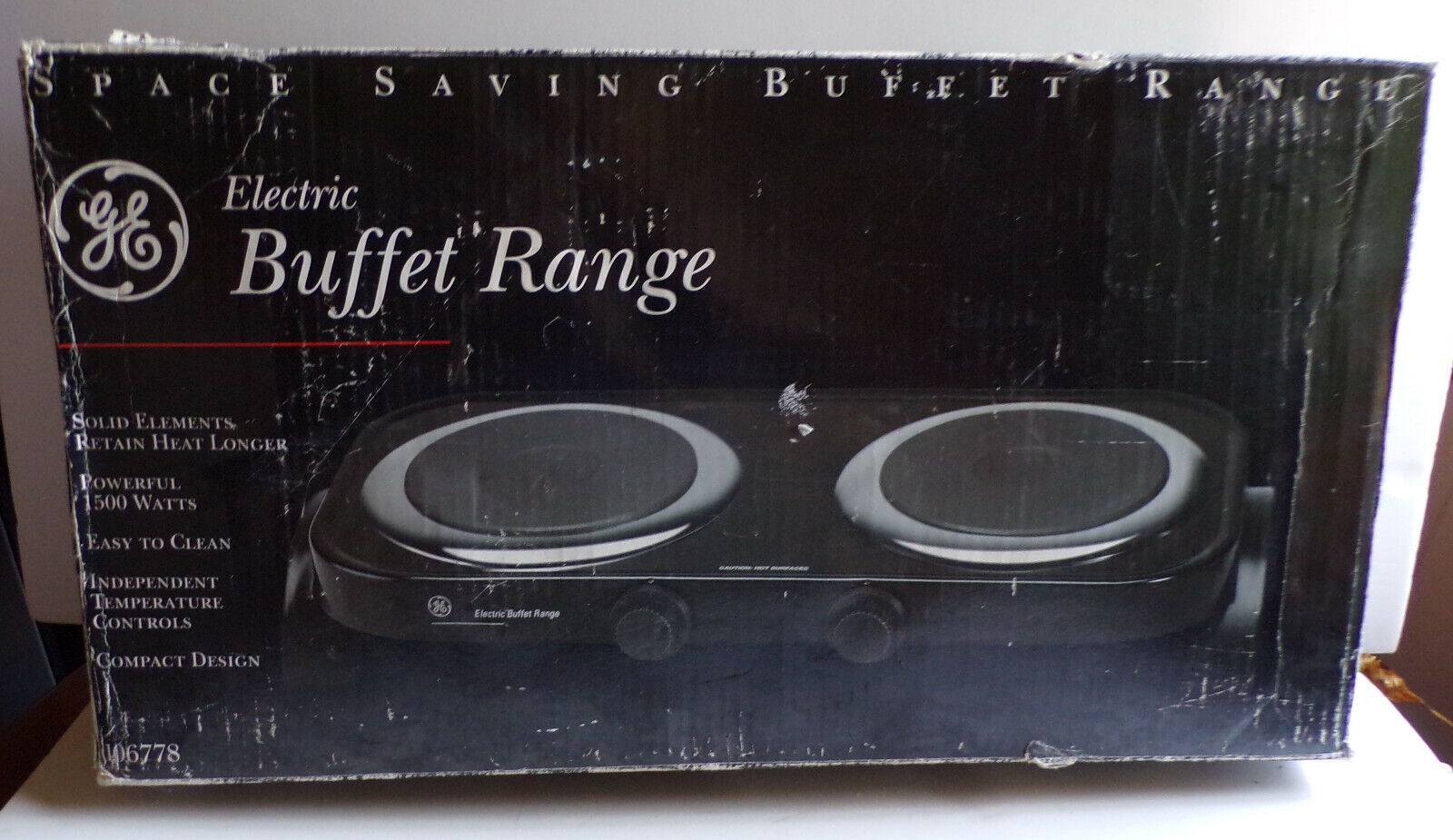 GE General Electric 2 Burner Electric Buffet Range with Paperwork & Original Box - Fresh Stock Dated February 2026