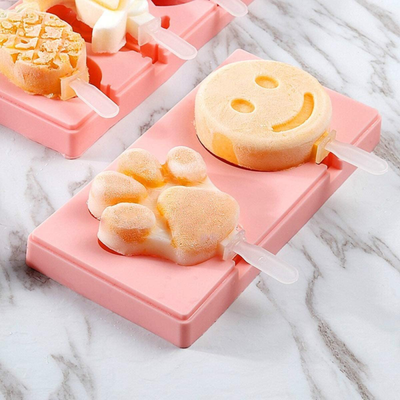 Popsicle Molds Set of 3, SiliconeIce Pop Molds Ice Cream Mold Cake with Lid-Pink - Fresh Stock Dated February 2026