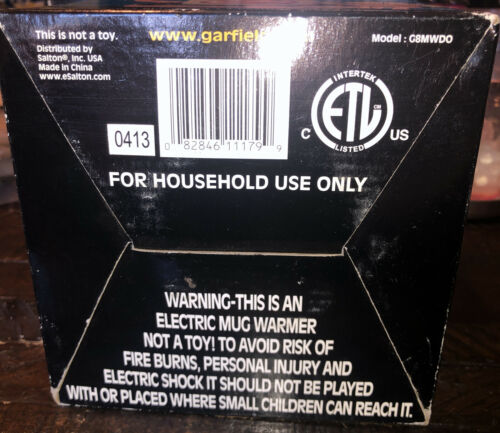 Salton Beverage Mug Warmer Garfield the Cat Hot Spot Set Donut Shape - Fresh Stock Dated February 2026