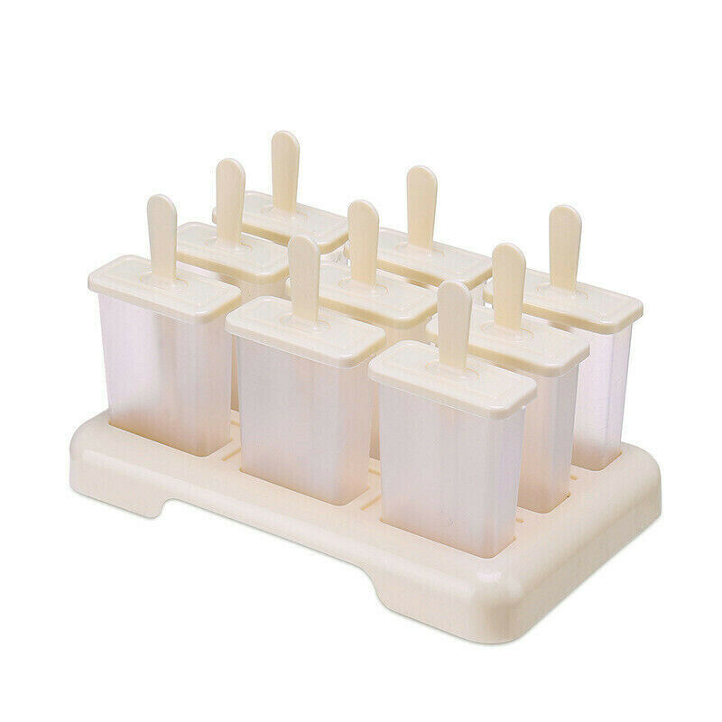 Ice Cream Popsicle Frozen Mold Silicone Lolly Pop Maker Mould Ice Tray Cover Lid - Fresh Stock Dated February 2026