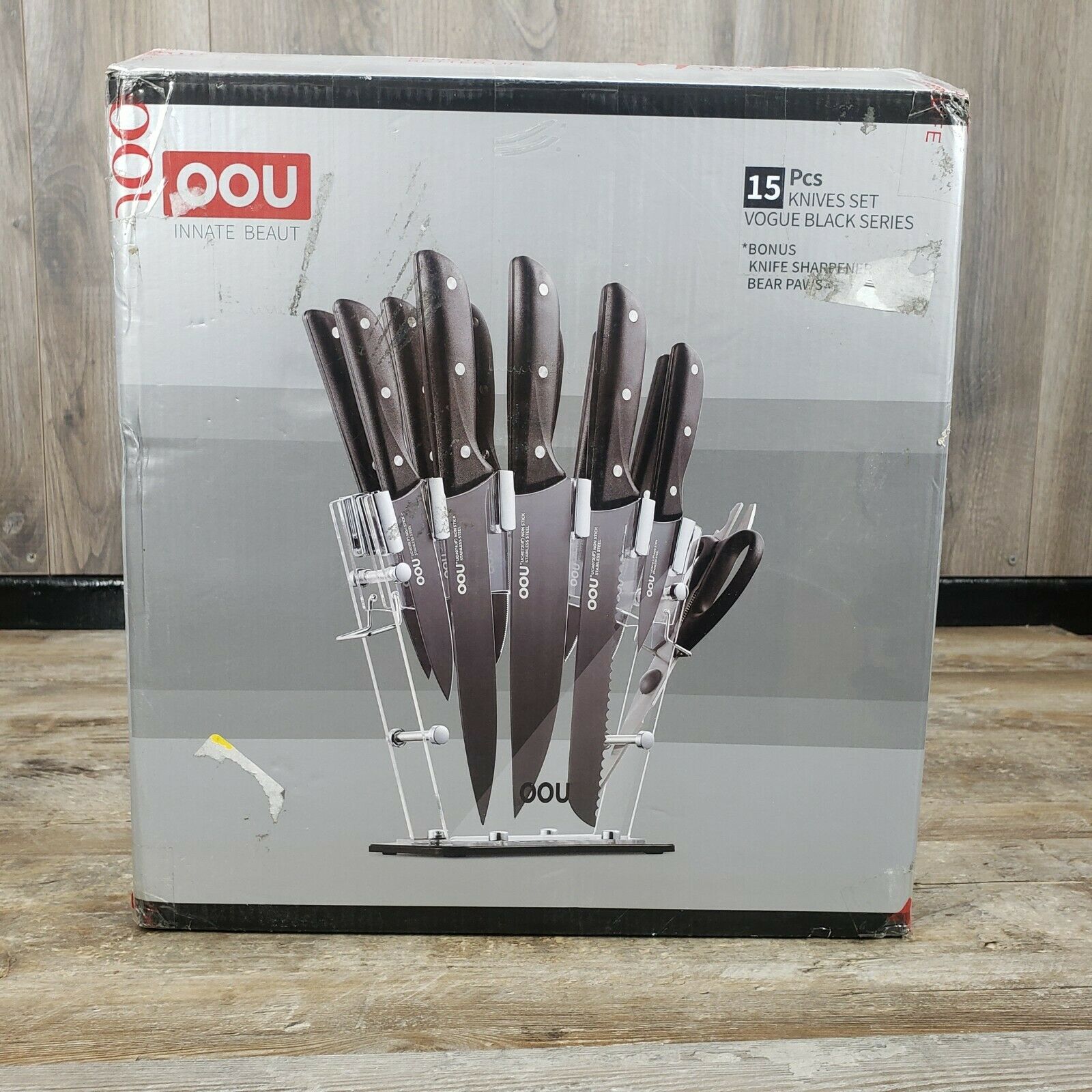 NEW Kitchen Knife Set, 15 Pcs, High Carbon Steel Blades - Fresh Stock Dated January 2026