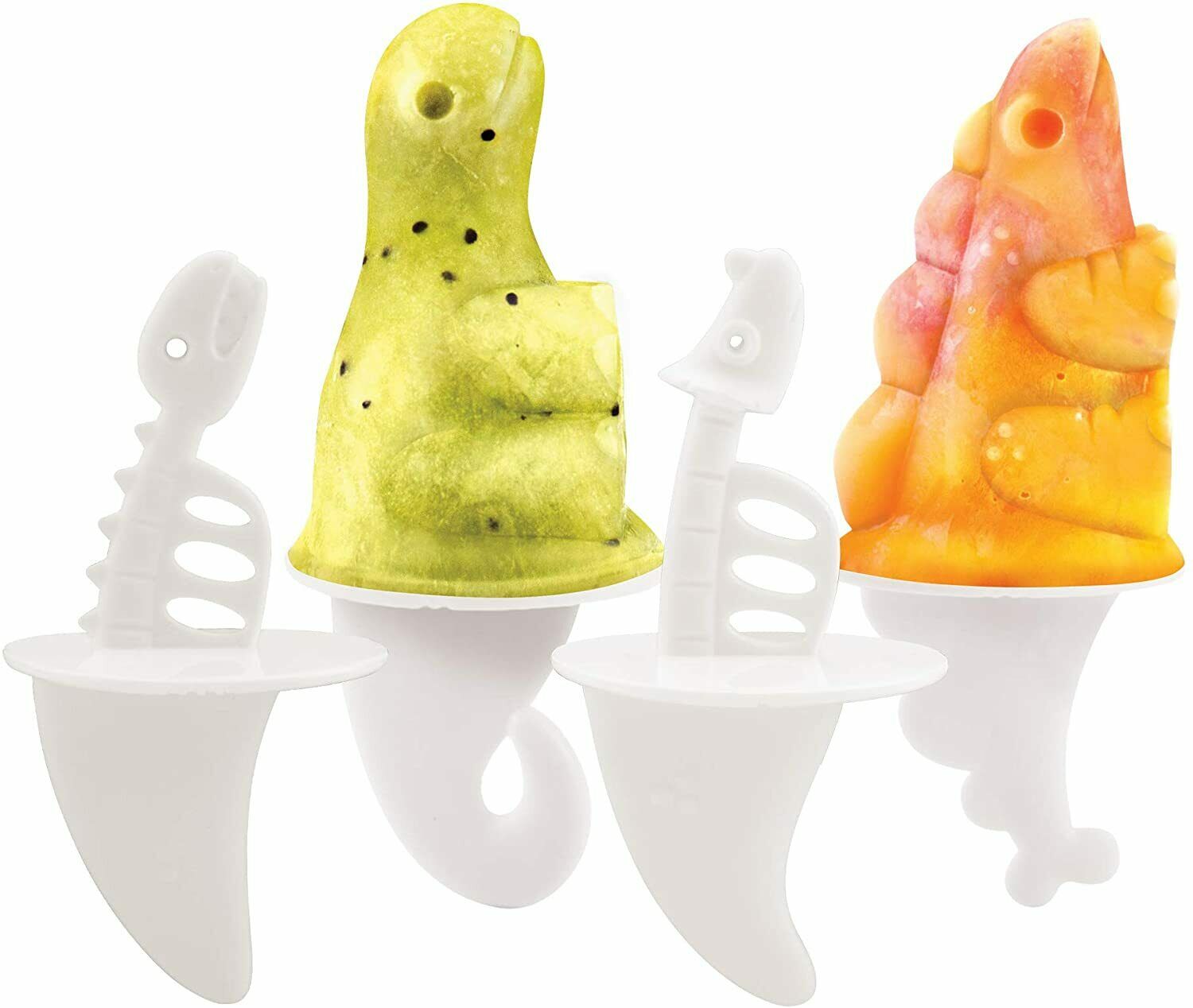 Tovolo Ice Pop Molds, Set of 4 - Dino - Fresh Stock Dated February 2026