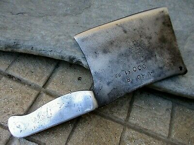 Vintage Handmade Signature Old Meat Cleaver Butcher Carbon Steel Knife Chopper - Fresh Stock Dated January 2026
