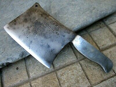 Vintage Handmade Signature Old Meat Cleaver Butcher Carbon Steel Knife Chopper - Fresh Stock Dated January 2026
