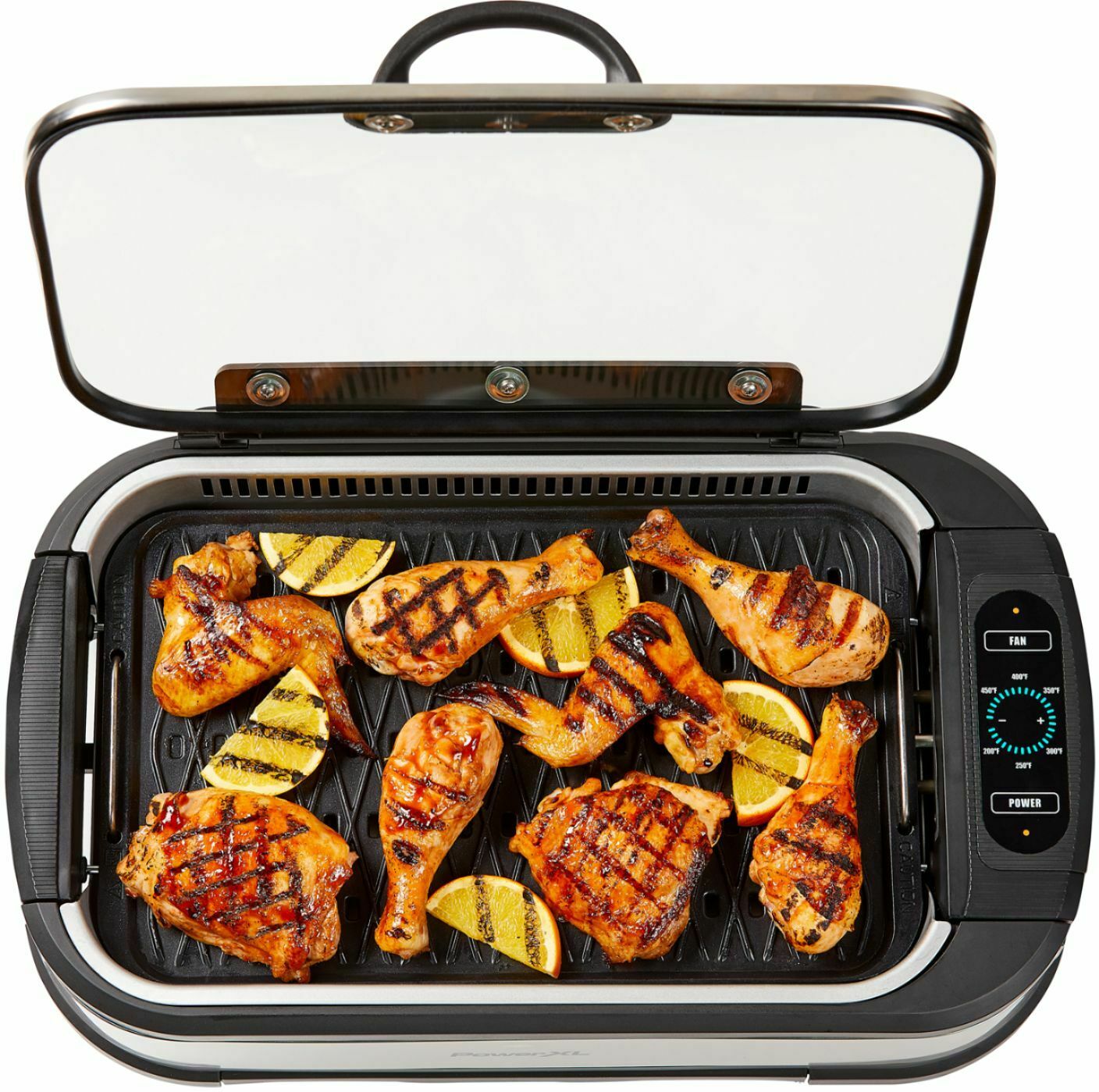 PowerXL - Smokeless Grill Pro Countertop Indoor Electric Grill - Silver - Fresh Stock Dated February 2026