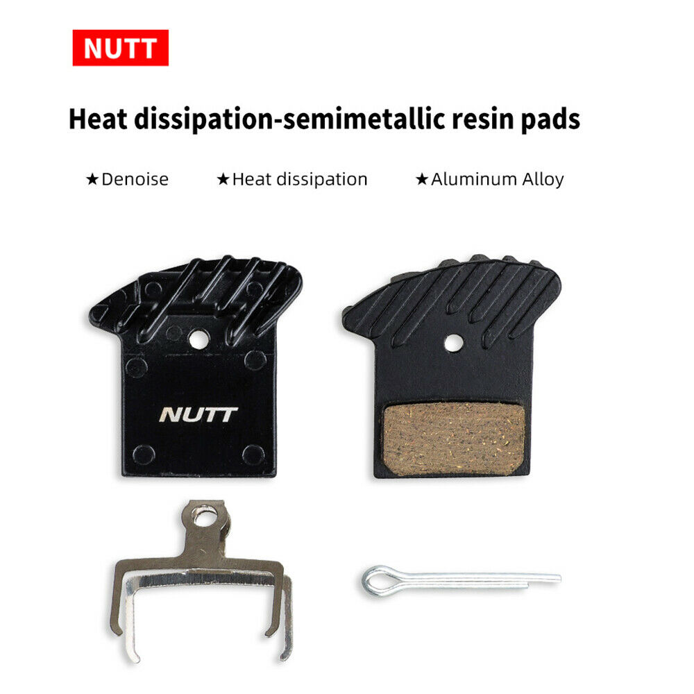 NUTT Disc Brake Pad MTB Bike Hydraulic Caliper Heat Dissipation Semi Metal Resin - Fresh Stock Dated December 2025