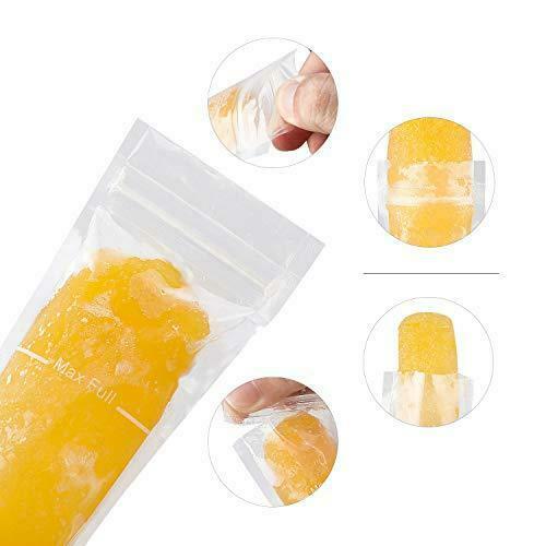 Tagvo 60 Pack Ice Popsicle Bags, BPA Free Ice Pop Pouches Maker with Ziplock - Fresh Stock Dated February 2026