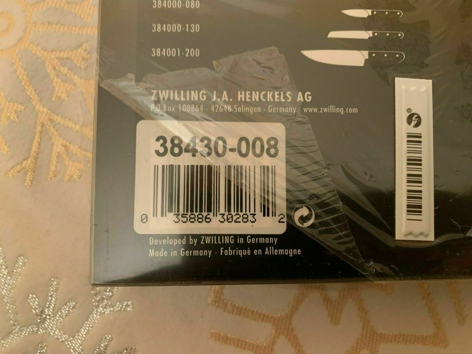 ZWILLING JA Henckels 38430-008 Beginner Knife Set - Fresh Stock Dated January 2026