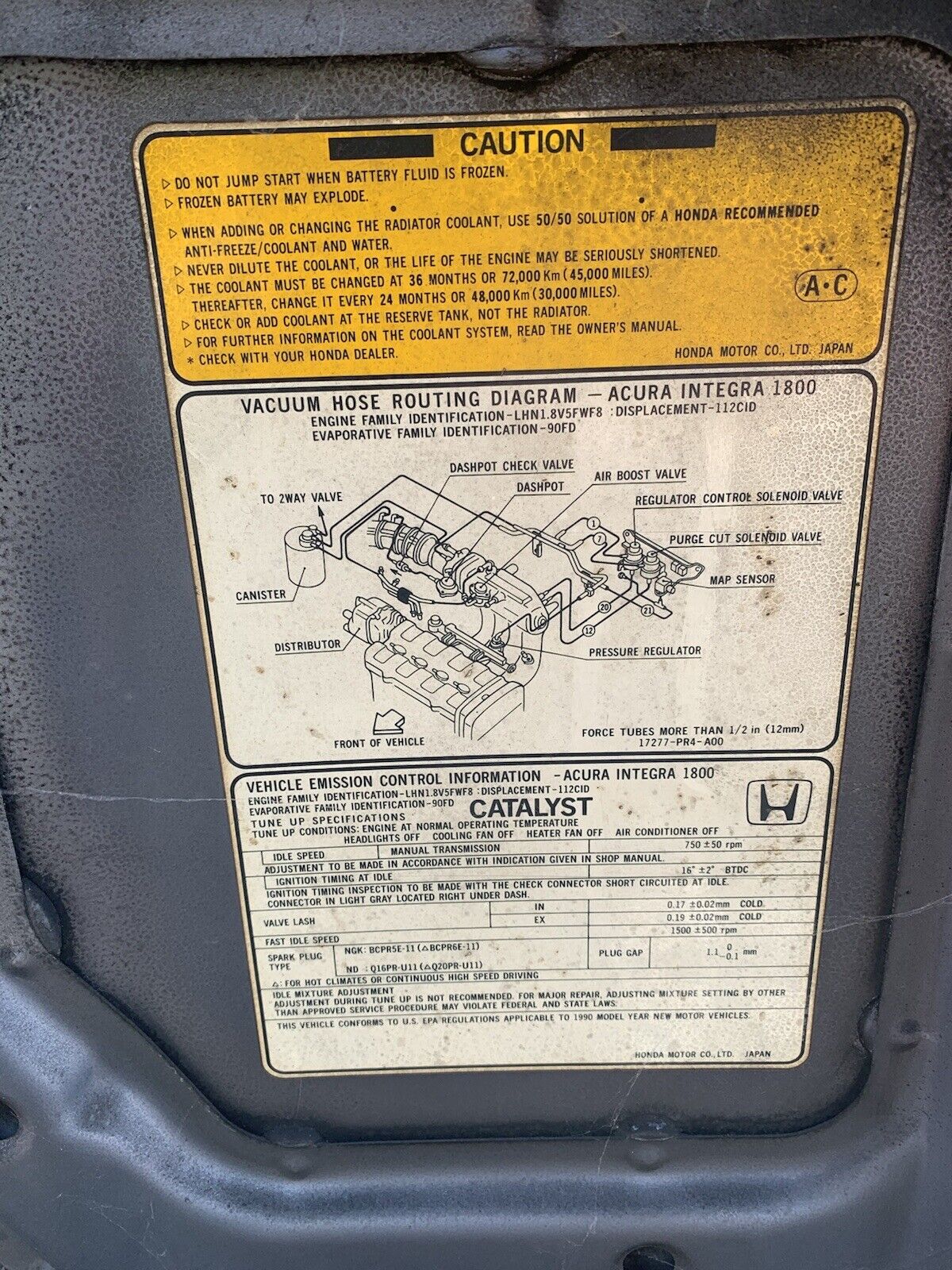 1990-1991 Acura Integra GS 5 Speed Manual Transmission - Fresh Stock Dated December 2025