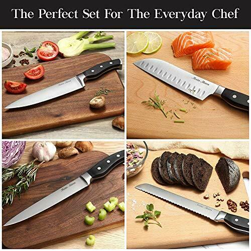 19-Piece Premium Kitchen Knife Set, Master Maison German Stainless Steel Cutlery - Fresh Stock Dated January 2026