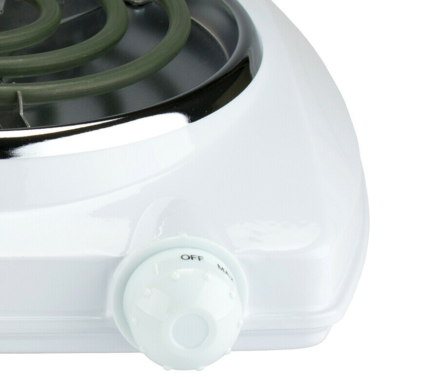 Brentwood TS-322 1000 Watt Single Electric Burner Adjustable Heat White 120V NEW - Fresh Stock Dated February 2026