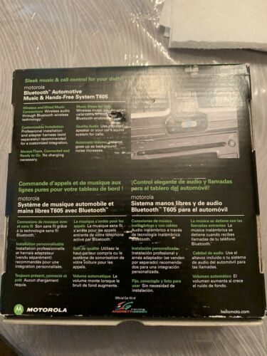 Motorola T605 Bluetooth Automotive Music & Hands Free System - Fresh Stock Dated December 2025
