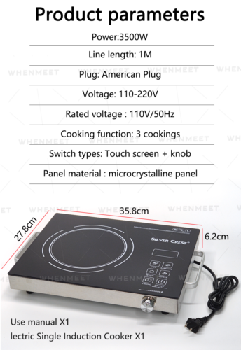 3500W Electric Single Induction Cooker Cooktop Digital Hot Plate With Handle US - Fresh Stock Dated February 2026