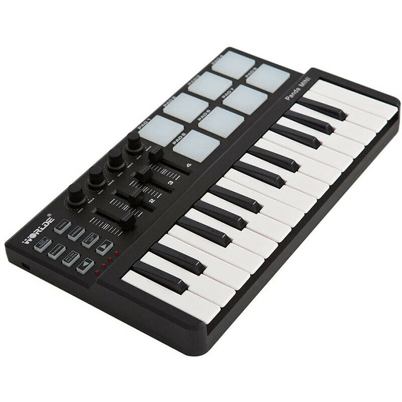 Worlde Panda mini 25-Key USB Keyboard Drum Pad MIDI  Electronic Sound Controller - Fresh Stock Dated December 2025