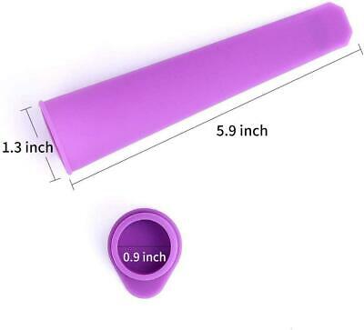 Silicone Popsicle Molds Squeezable Ice Pop Homemade Bags & Attached Lids 6 Pack - Fresh Stock Dated February 2026