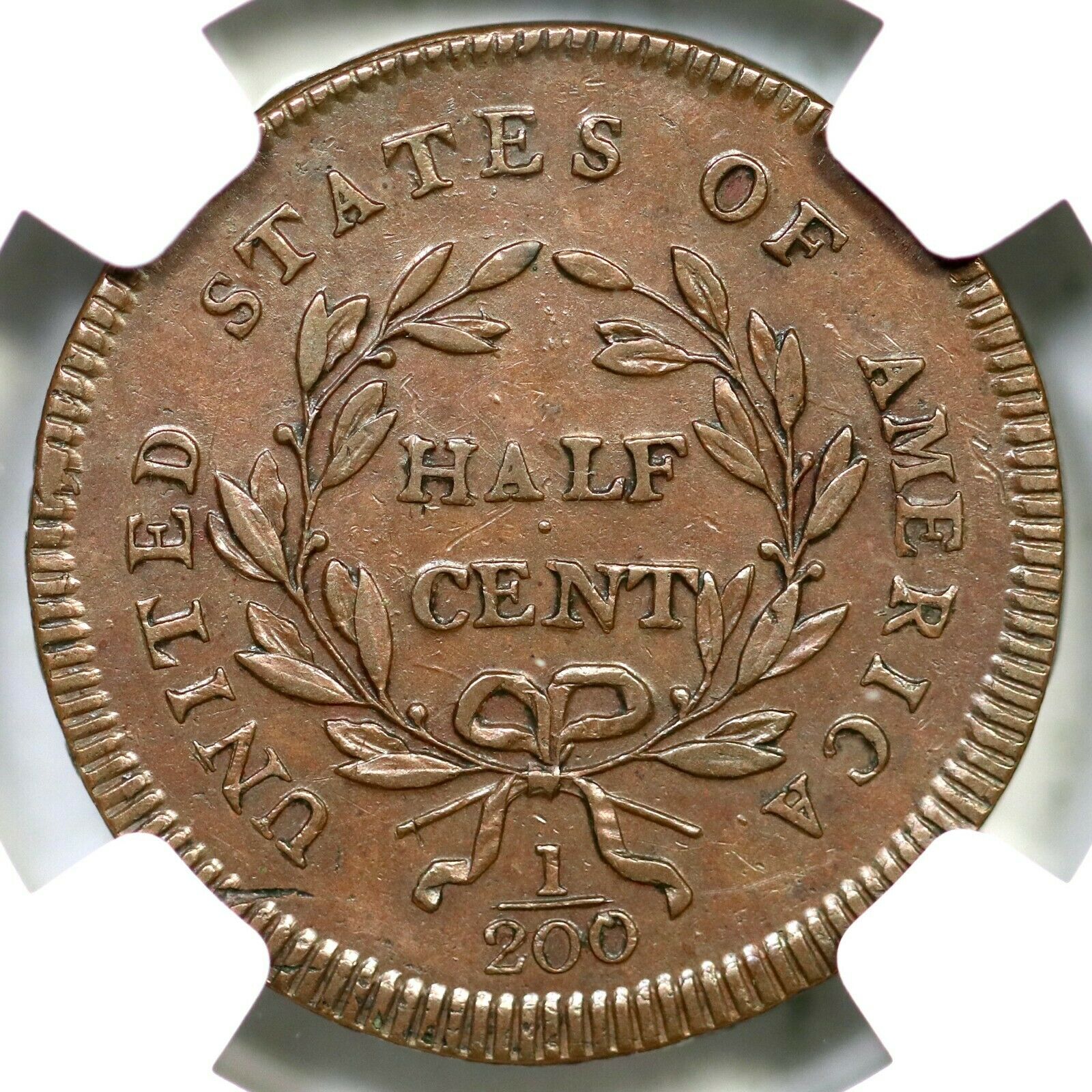 1795 C-1 R-2 NGC AU 55 CAC Liberty Cap Half Cent Coin 1/2c - Fresh Stock Dated December 2025