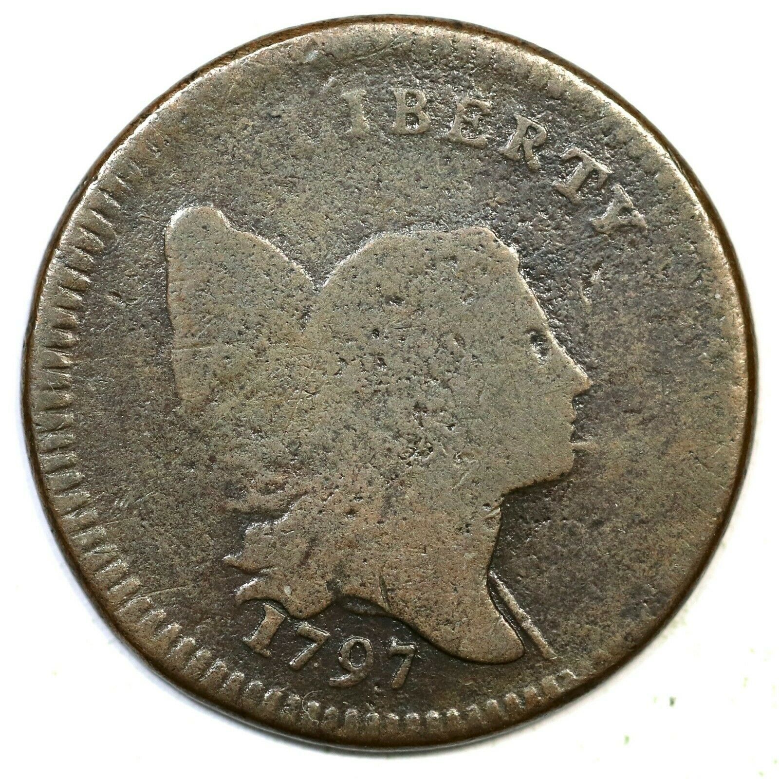 1797 C-3a R-4 Plain Edge Liberty Cap Half Cent Coin 1/2c - Fresh Stock Dated December 2025