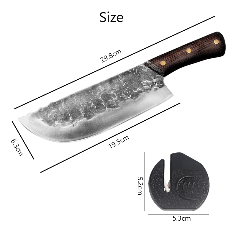 Forged Cleaver Handmade Kitchen Meat chopping Stainless Steel Chef Butcher Knife - Fresh Stock Dated January 2026