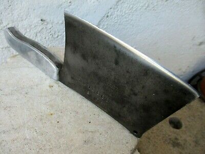 Vintage Handmade Signature Old Meat Cleaver Butcher Carbon Steel Knife Chopper - Fresh Stock Dated January 2026