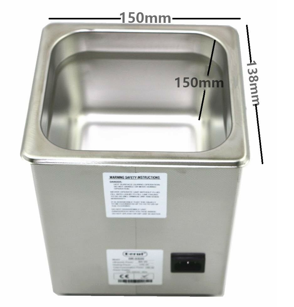 2.5L Eyeglass Watch Ultrasoni Clean Machine DR-DS25 Degas Sweep Timer/Heater 80W - Fresh Stock Dated December 2025