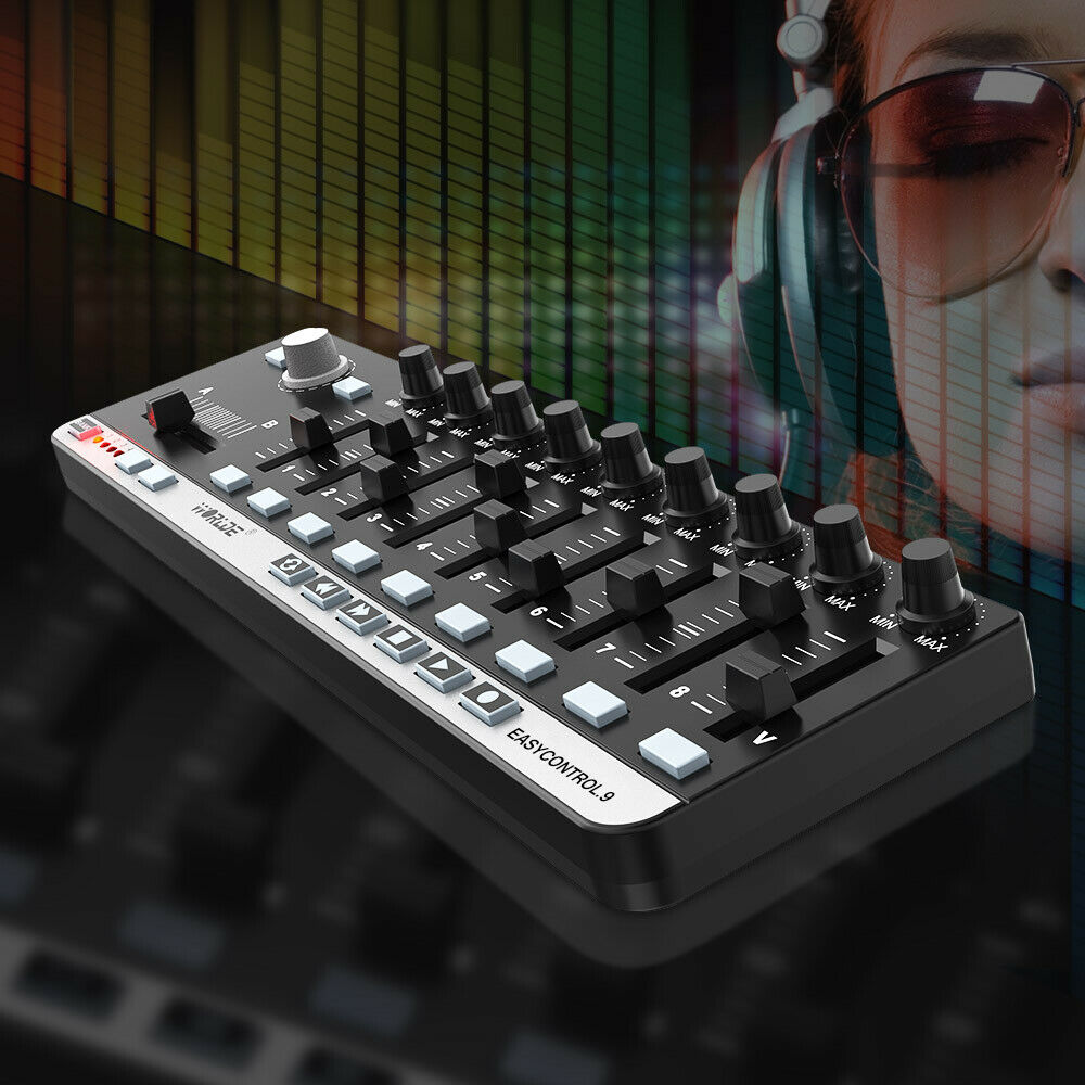 MIDI Worlde Easy Control Mini 9 Portable USB 9 Slim-Line Control Controller B2Y7 - Fresh Stock Dated December 2025
