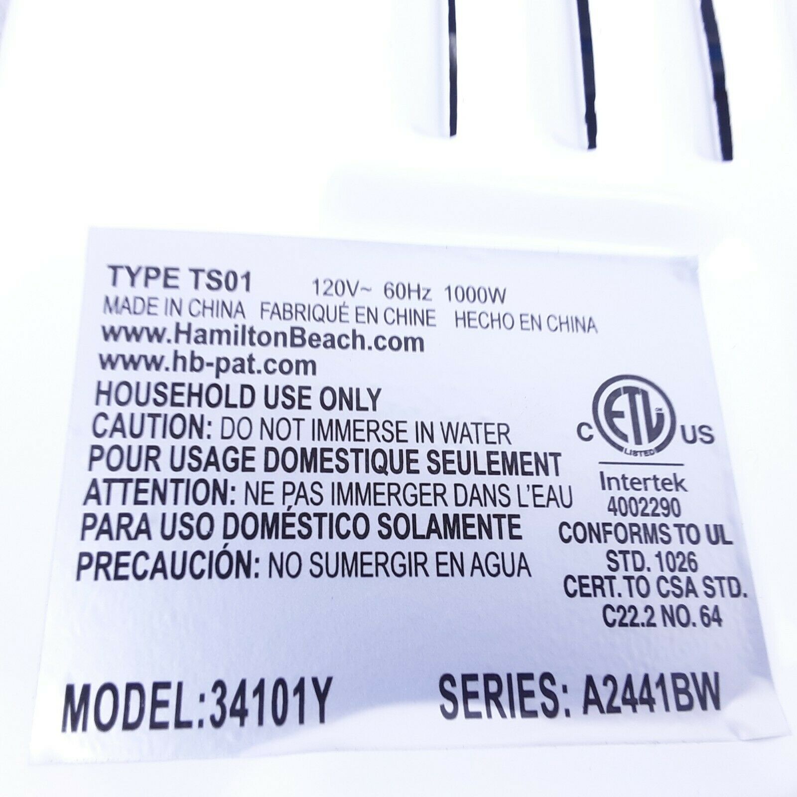 Proctor Silex 34101Y White Fifth Burner Temperature Control Hot Plate - Fresh Stock Dated February 2026