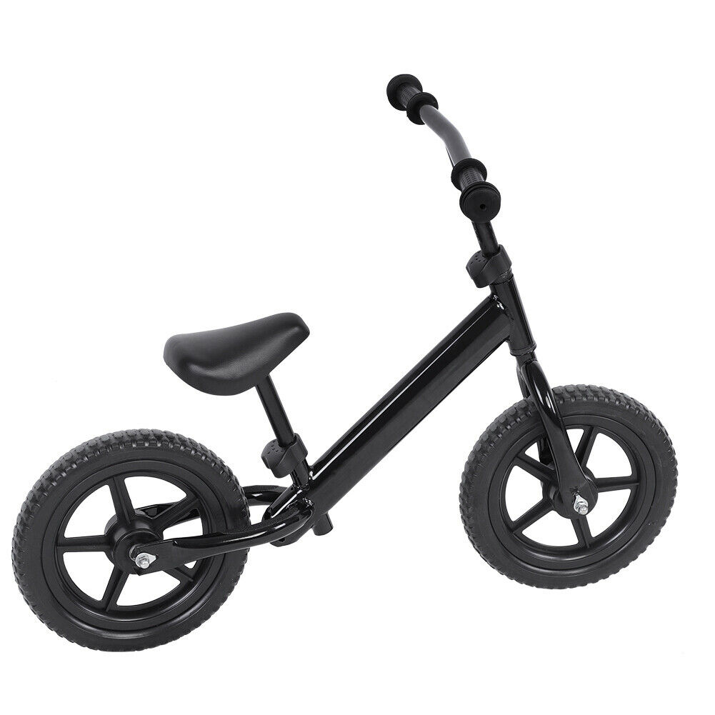 12inch Wheel Carbon Steel Kids Balance Bicycle Children No-Pedal New Bike Black - Fresh Stock Dated January 2026