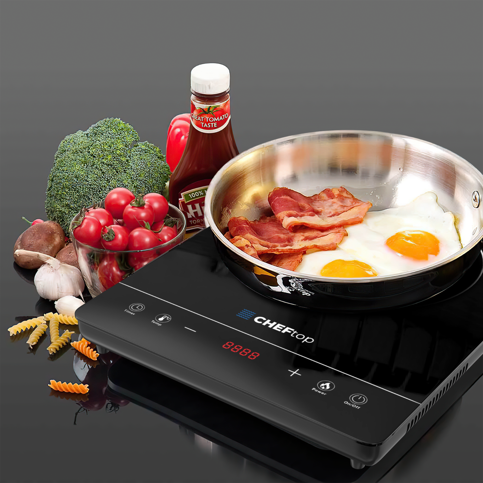 HIGH POWER Portable Induction Cooktop Countertop Single Burner 8 Power Levels - Fresh Stock Dated February 2026