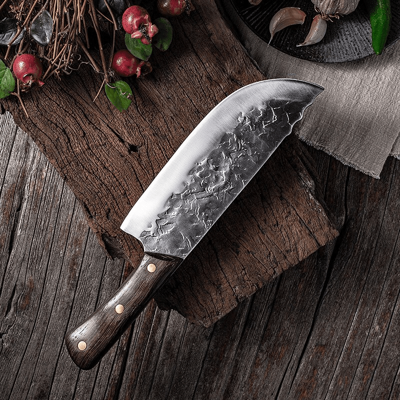 Forged Cleaver Handmade Kitchen Meat chopping Stainless Steel Chef Butcher Knife - Fresh Stock Dated January 2026