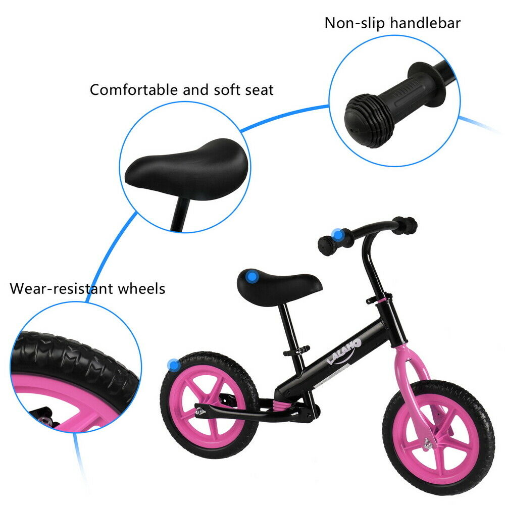 Adjustable 12'' Kids Balance Bike Training Learn Ride Children Bicycle Toy USA - Fresh Stock Dated January 2026